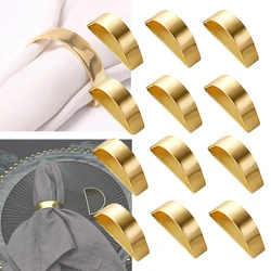 1-48Pcs Metal Napkin Ring Half Round Napkin Holder Model Creative D Napkin Holder Napkin Holder Wedding Towel Ring Table Deco