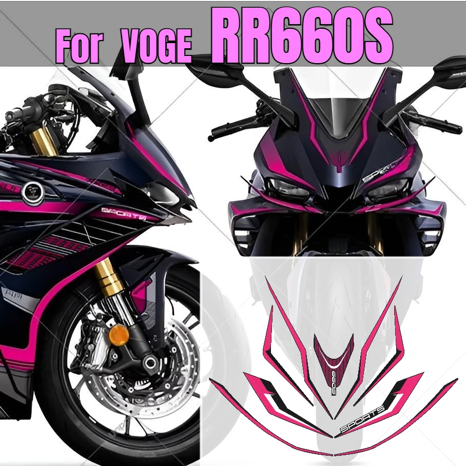 For VOGE RR660S 2024-2025 Stickers Front Headlights Sticker Loncin rr 660S Windshield Guard Decal Cover Motorcycle Accessories