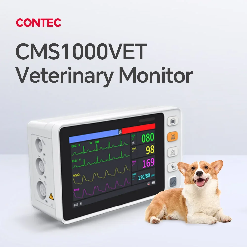 CONTEC CMS1000 Touch Screen Patient Monitor Human/Veterinary Portable 6 Parameter