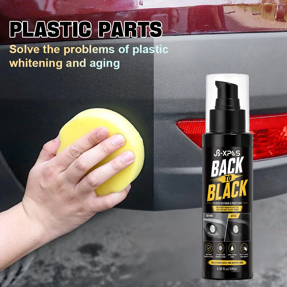 Trim Restorer Plastic - 30ml/100ml Restaurateur de plastique automobile noir