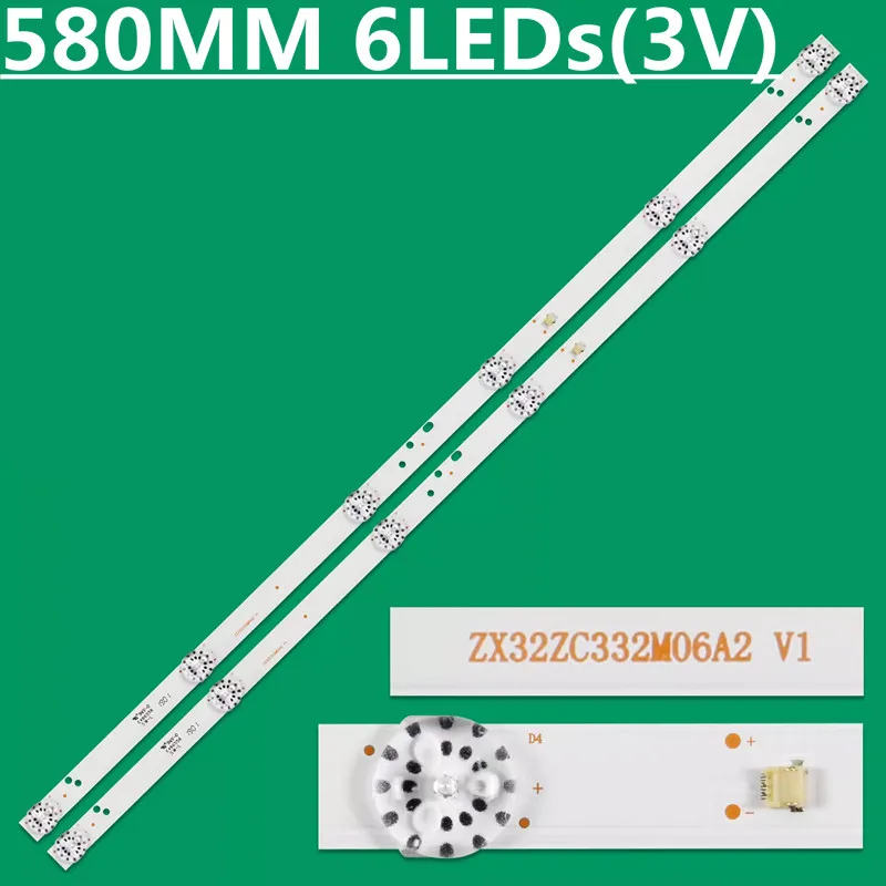 60PCS LED Backlight Strip For LEDV-32CK600 32CE1220 LED32E330C CRH-K323030T020665R-Rev1.3 ZX32ZC332M06A2 V1 JL.D32061330-114DS-M