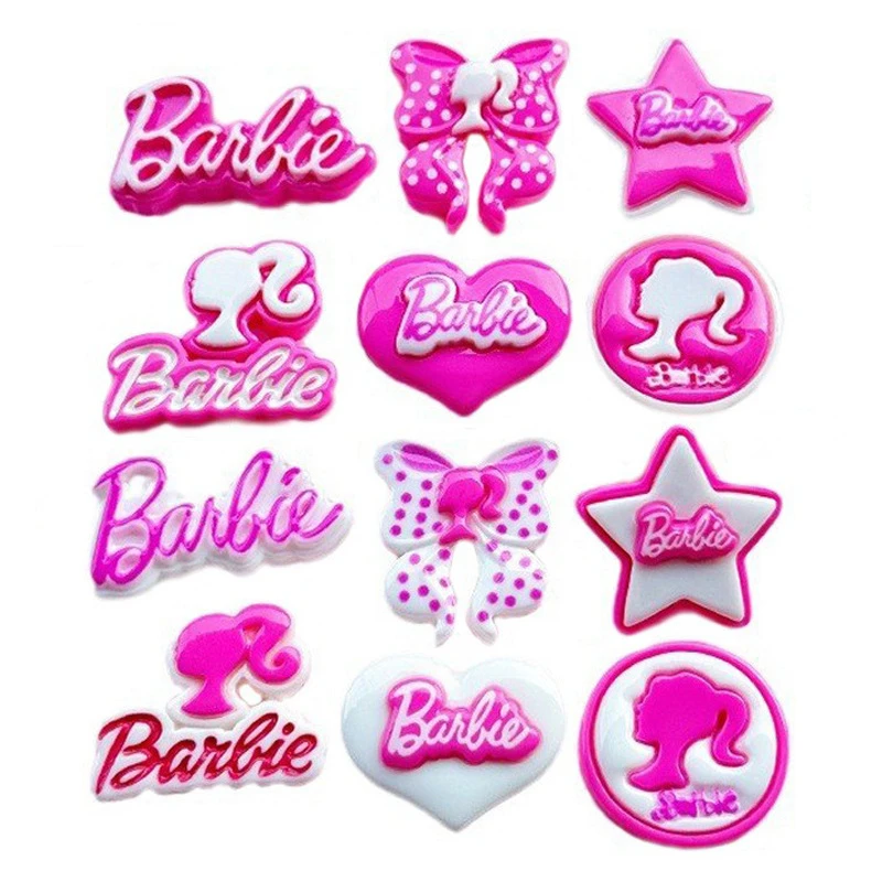 New JIBBITZ Cartoon Barbie Shoes Charms For Clogs Clogs Sandals Hole Shoes DIY Decoration Adorable Decoration Party Gift image 5