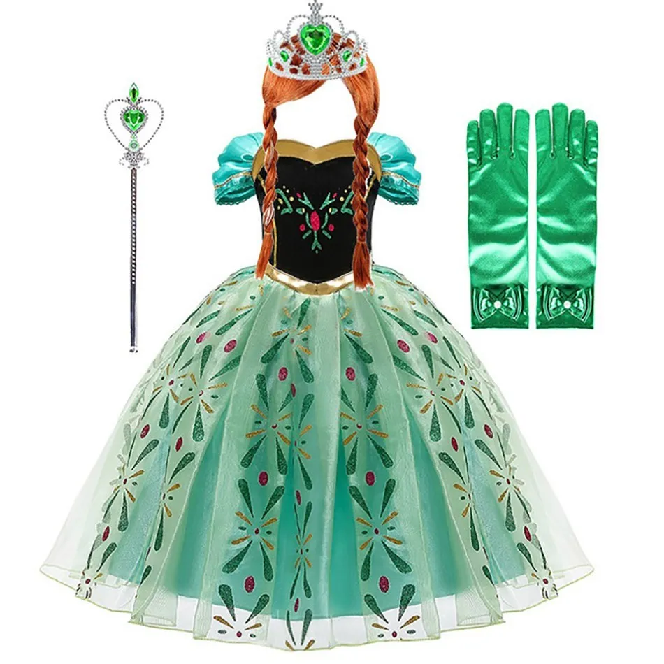 Cinderella Anna Elsa Costume Children Princess Dress for Girls Kids Cosplay Snow White Christmas Carnival Party Disguise Outfit