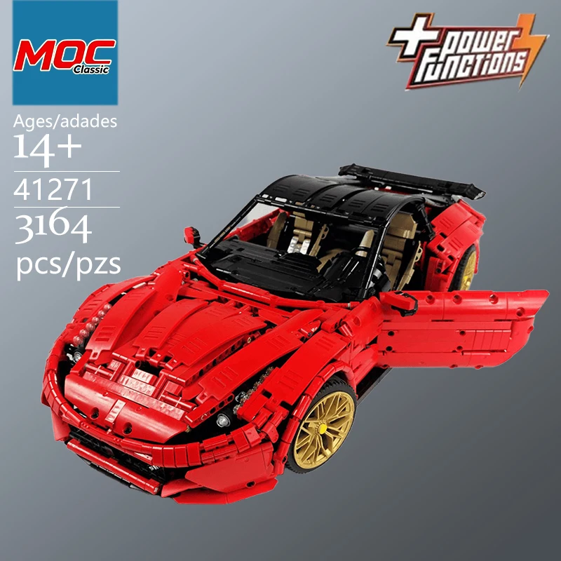 Specially Customized MOC Classic F12 Technic Sports Car Model Set - Trendy Educational Toys, Casual Building Game Gifts