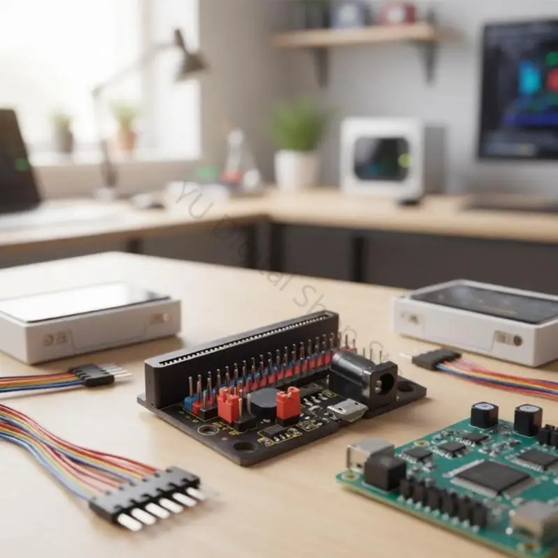 96BA Microsbit Bit Enhanced Development Expansion Board mit Anschlusslayout, Sound-Feedback und Stromzugang für – Detail 2