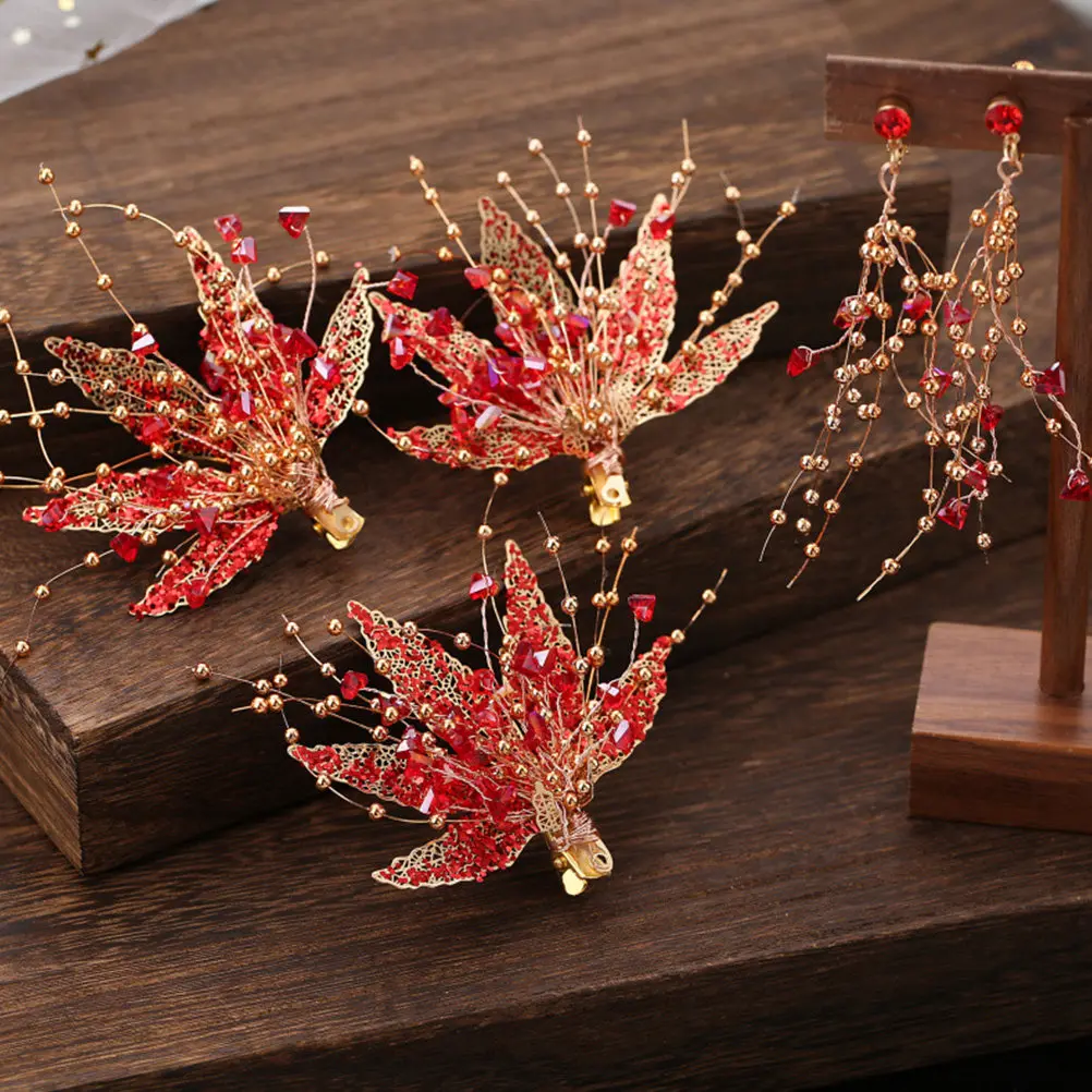 

1 Set Hair Clip Ear Cuff Set Jewelry Gift Fashion Headdress Delicate Hairpin Costume Decoration Ear Studs Accessory