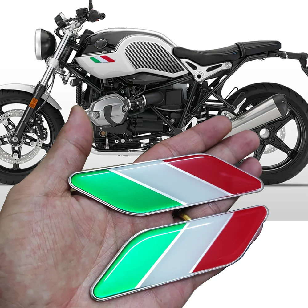 

Пара алюминиевых наклеек на мотоцикл: декор с итальянским флагом для автомобилей/мотоциклов (передний, топливный бак, задний), наклейки на чехол от царапин