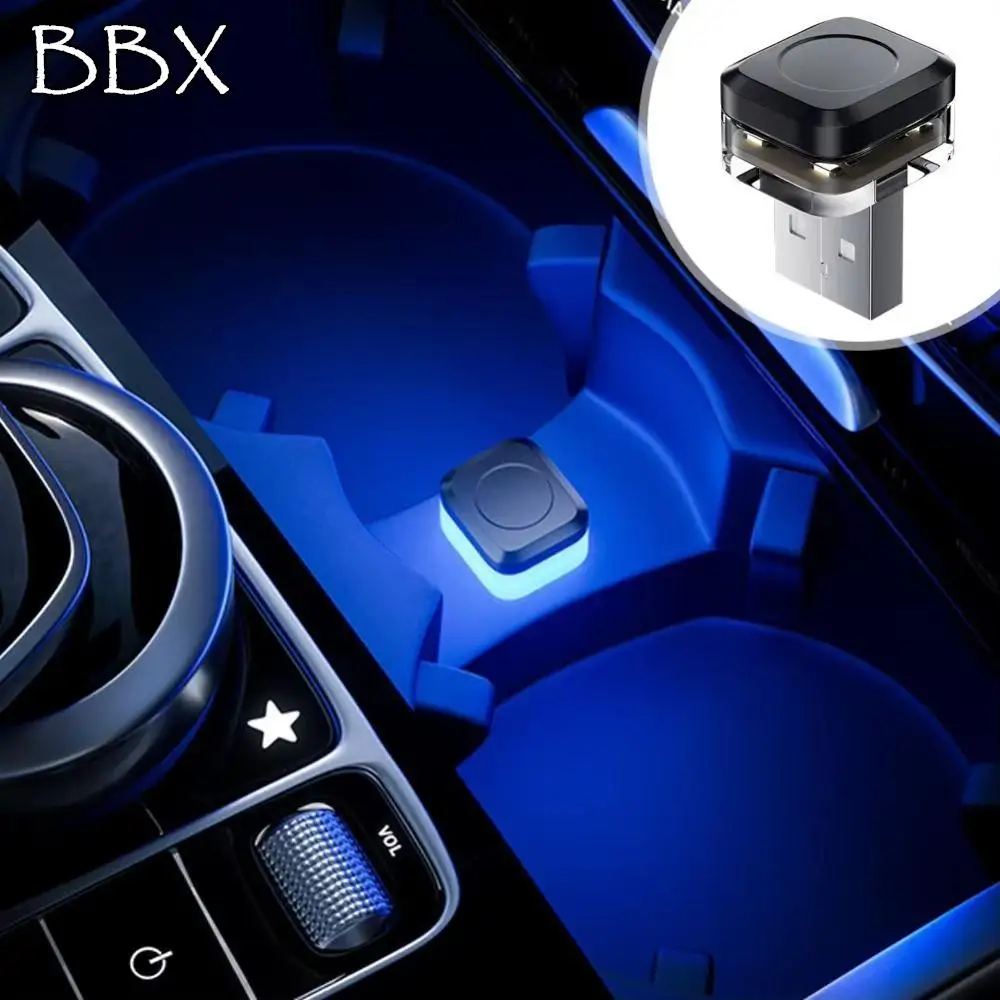 

5 Pcs USB Plug-in Car Ambient Atmosphere Light Soft Light Ambient Lighting Mini USB Car Light Durable Romantic