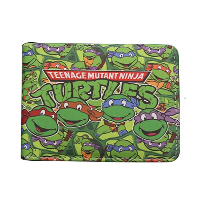 Teenage Mutant Anime Ninja Turtles Wallet Kawaii Coin Clips Purse Cute Cartoon Figure Card Holders TMNT Accessoeris Boys Gift