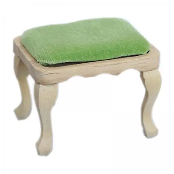 

Wooden Dollhouse Miniature Seat Pad Stool 1 12 Scale Furniture Toy for Bedroom Living Room Decoration