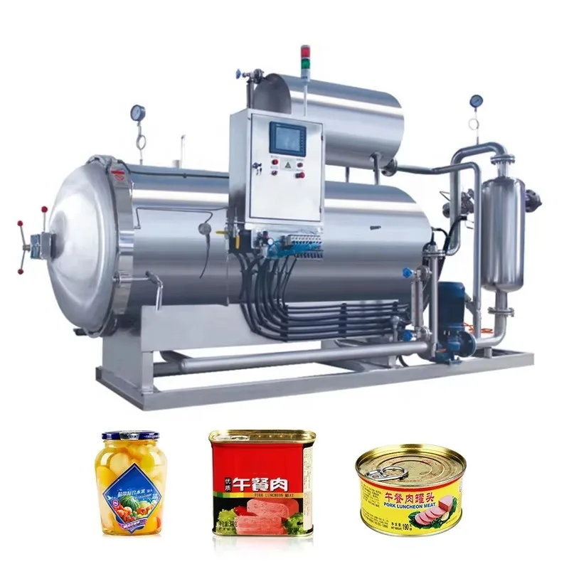 Industrial Canning Retort Sterilization Machine Automatic Water Bath Autoclave For Ready Meal Sausage Jarred Food
