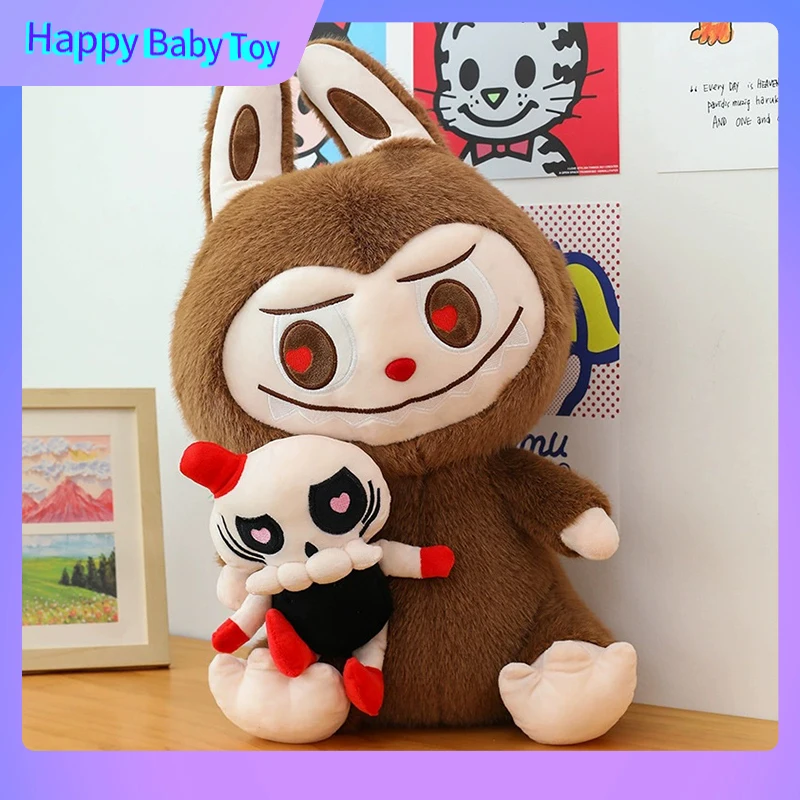 45/60cm Couple Labubu And Tycoco Dolls Cute Couple Plush Toy Sleeping Pillow Nap Pillow Birthday And Holiday Gifts