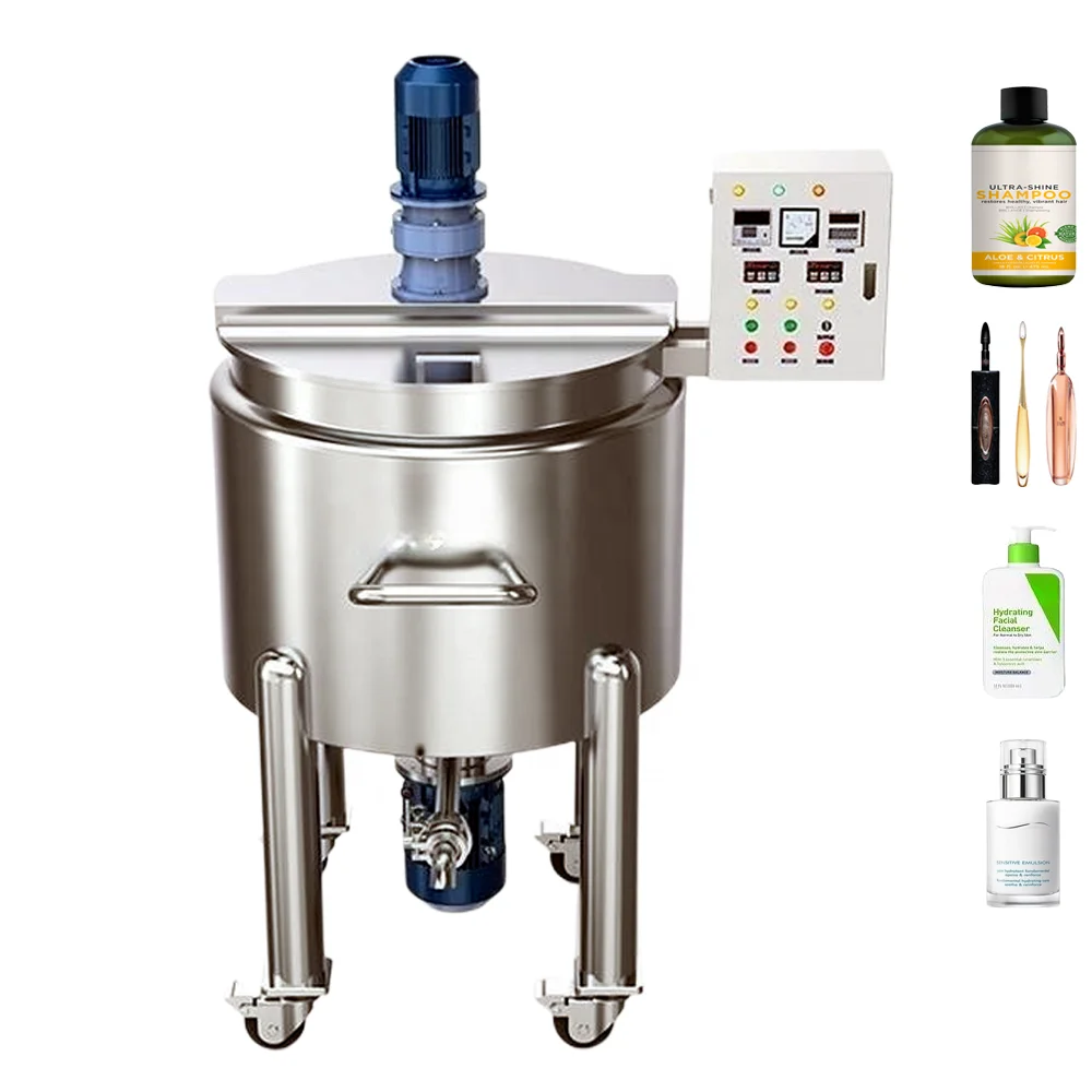 DZJX 50L 100L 200L Liquid Stirred Tank With Cooling Jacket Fruit Juice Beverage Chemical Homogenizer Emulsifier Mixing Tanks