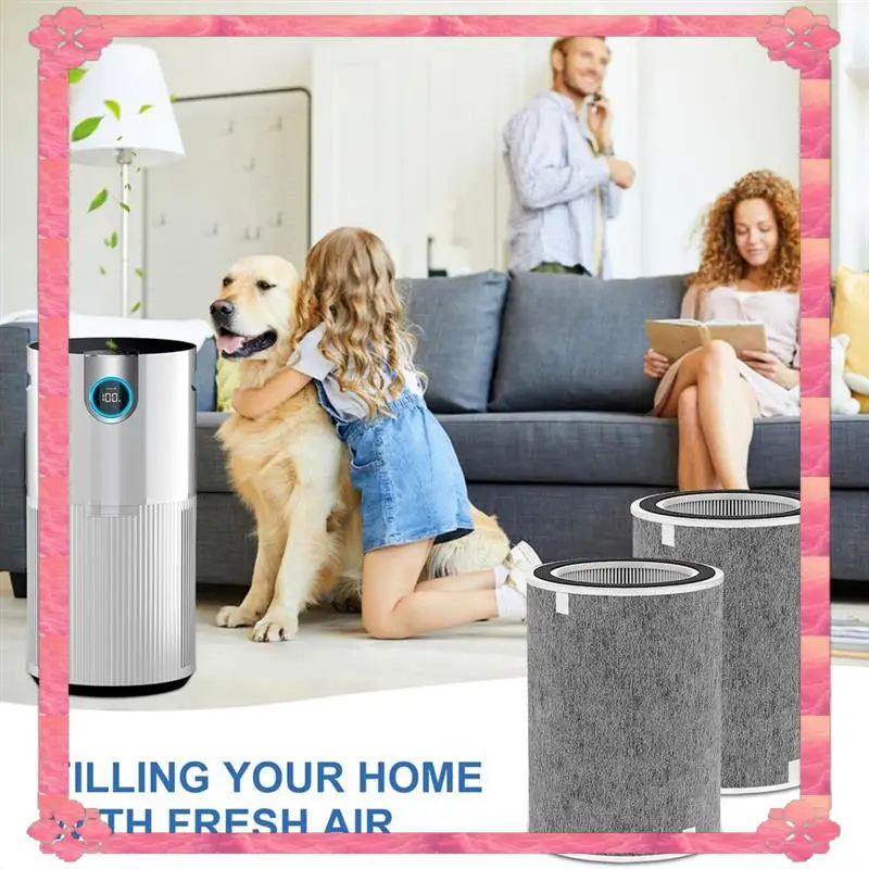

24-Hour Delivery 2PCS Filter For Shark HP200 HP201 HP202 Air Purifier Accessories Replacement Parts 99.98% Efficiency