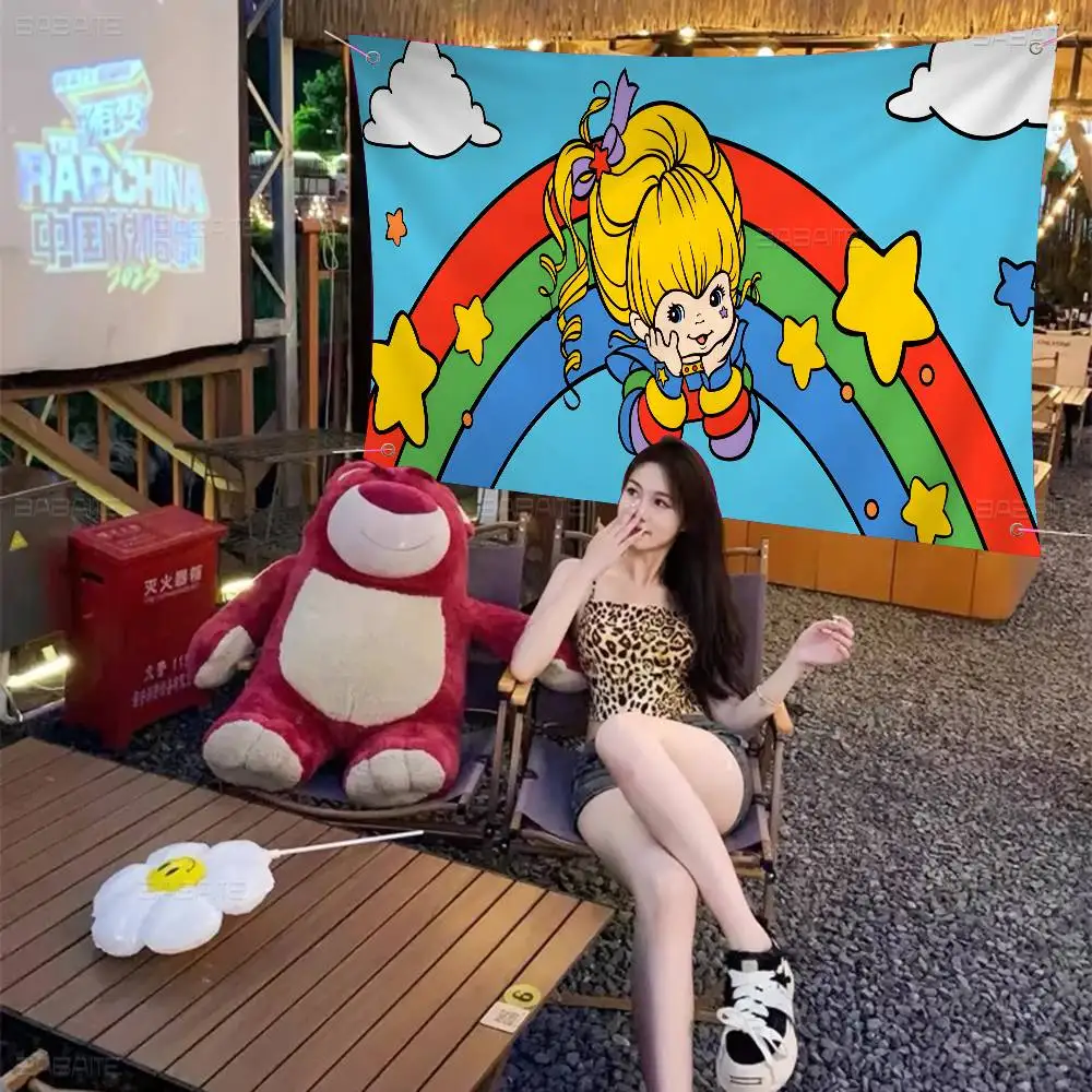 Rainbow Brite Anime Large Size Flags Printing Patterns Interesting Birthday Party Decorations Banner