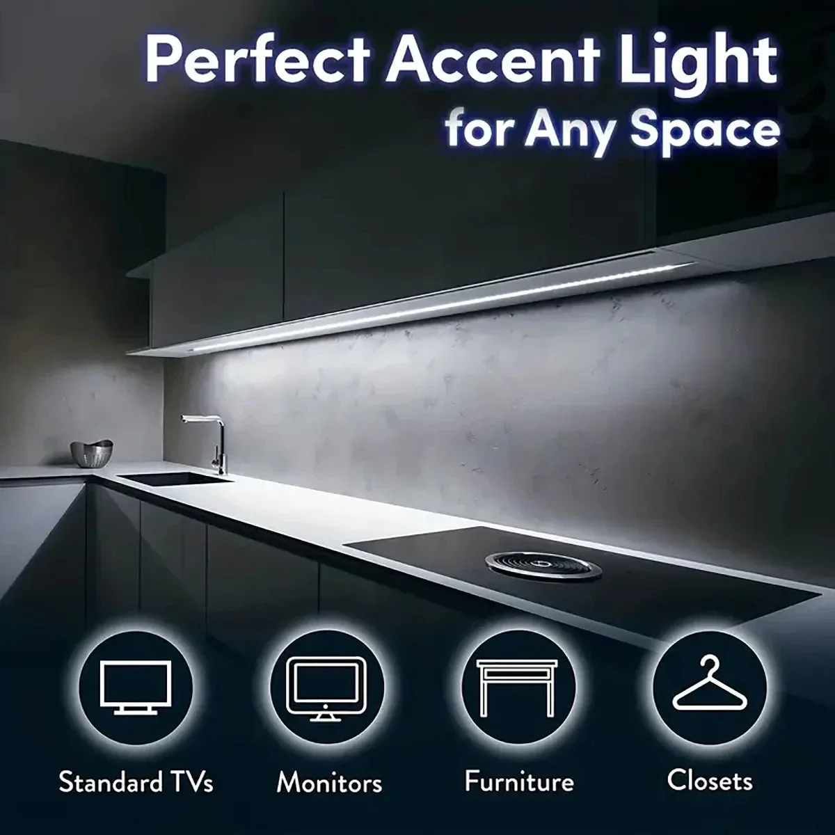 1 x USB PIR Sensor Motion Sensor LED Light Strip for DIY Bedroom Cabinet Bathroom Kitchen Hallway Shoe Cabinet Closet Wardrobe