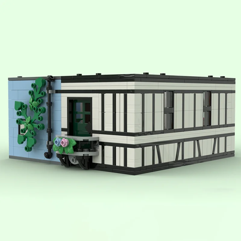 988ピース 中世風豪華木製ヴィラ風景建築ブロック カスタマイズDIY教育組み立てキッズトイ 誕生日プレゼント