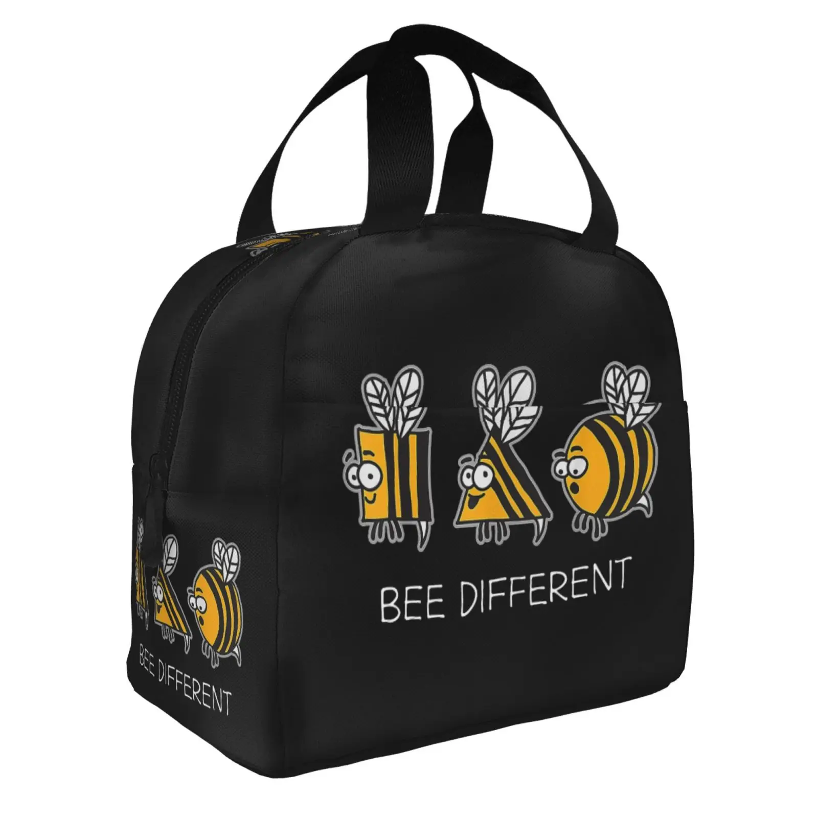 Different Bee Pattern Insulated Lunch Bag for Women Men Portable Thermal Cooler Insulated Lunch Box Picnic Travel Food Tote Bags