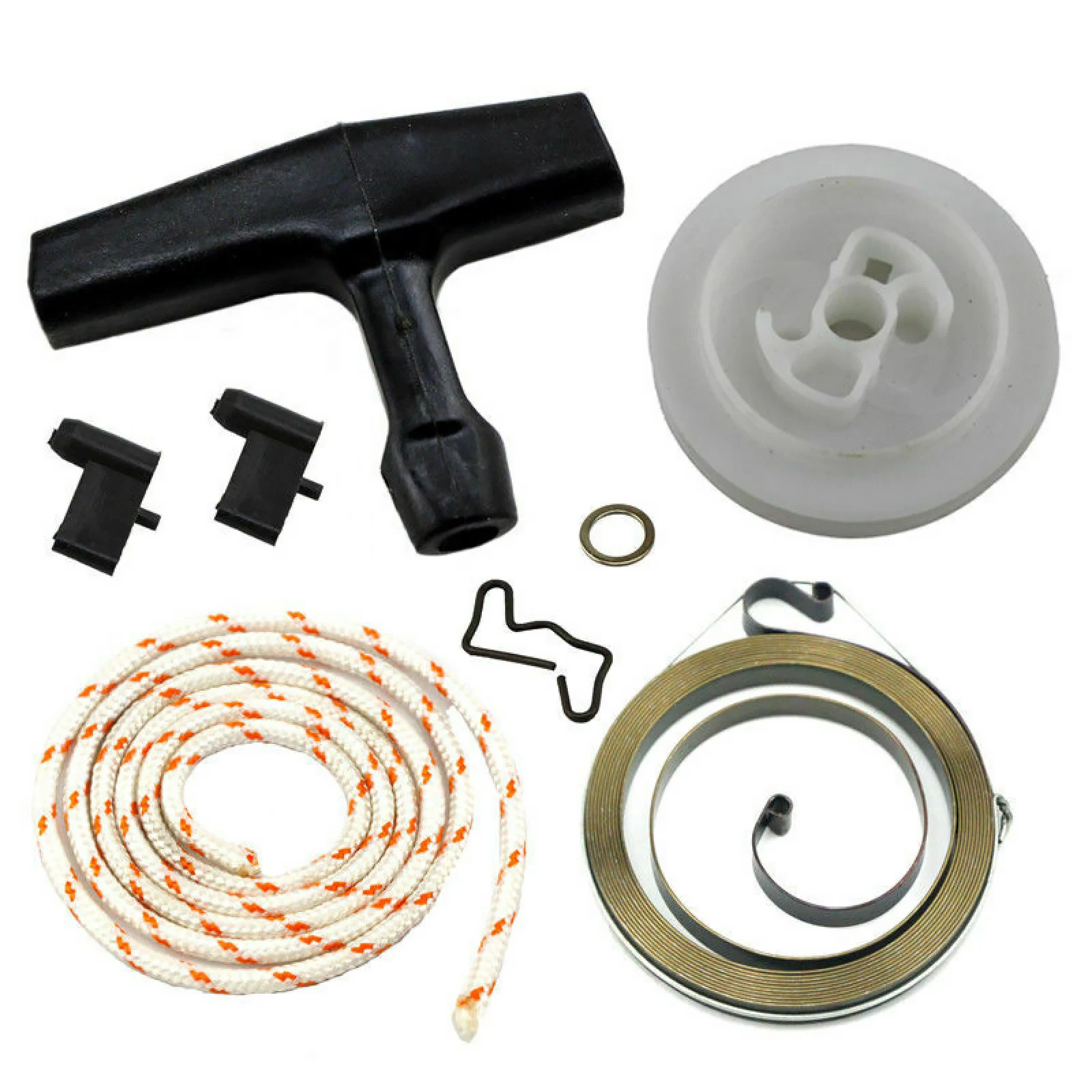 1 Set Recoil Rewind Starter Handle Rope Pulley Spring Kit for Stihl 034 036 044 046 Series Chainsaw High Quality Durable