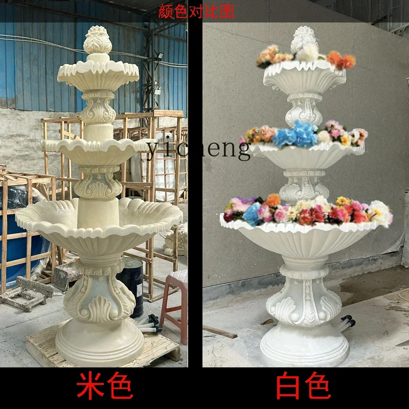 HYS French running water fountain decorative ornament landscaping outdoor balcony garden courtyard wishing pool