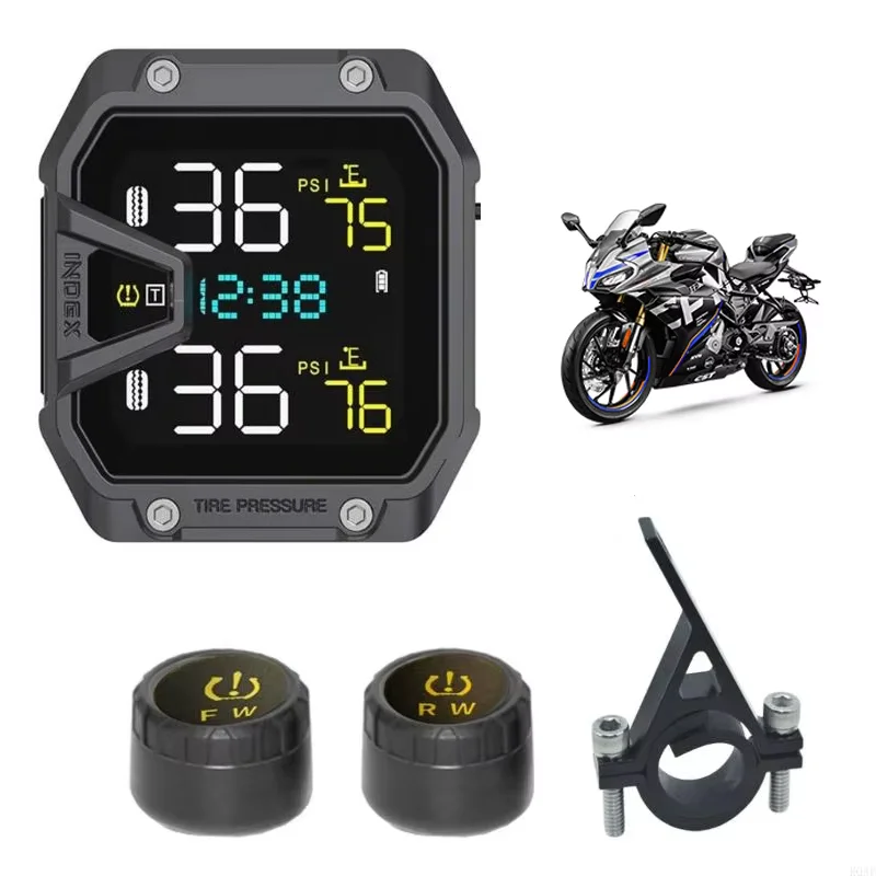 

Мотоциклетная система контроля давления в шинах TPMS, ЖК-дисплей, беспроводная система контроля давления в шинах, аксессуары для мотоциклов