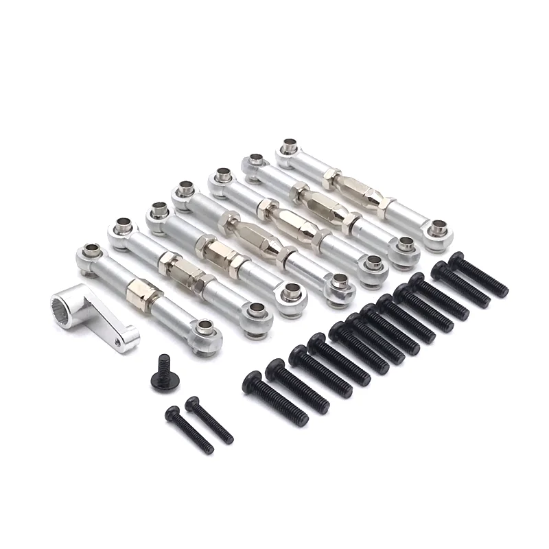 Upgrade Metal 7PCS Tie Rod 28T Servo Arm For WLtoys 144010 144001 144002 124016 127017 124018 124019 LC 1/14 RC Car Parts