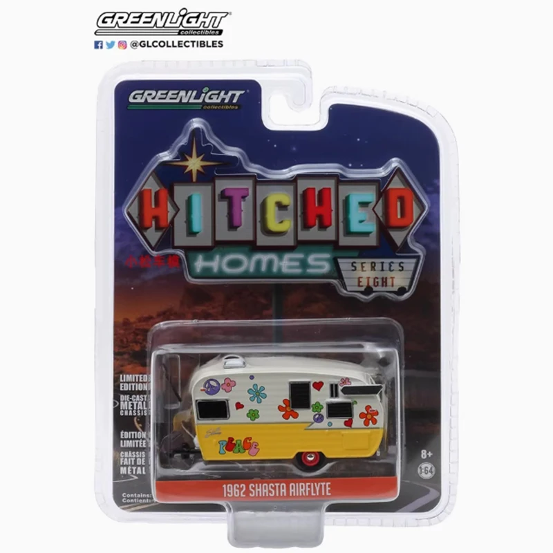 

GreenLight 1:64 подвесной дом серии-Shasta Airlyte/дорожный прицеп/Winnebago Winnie Drop из сплава, модель автомобиля, праздничные подарки, игрушки