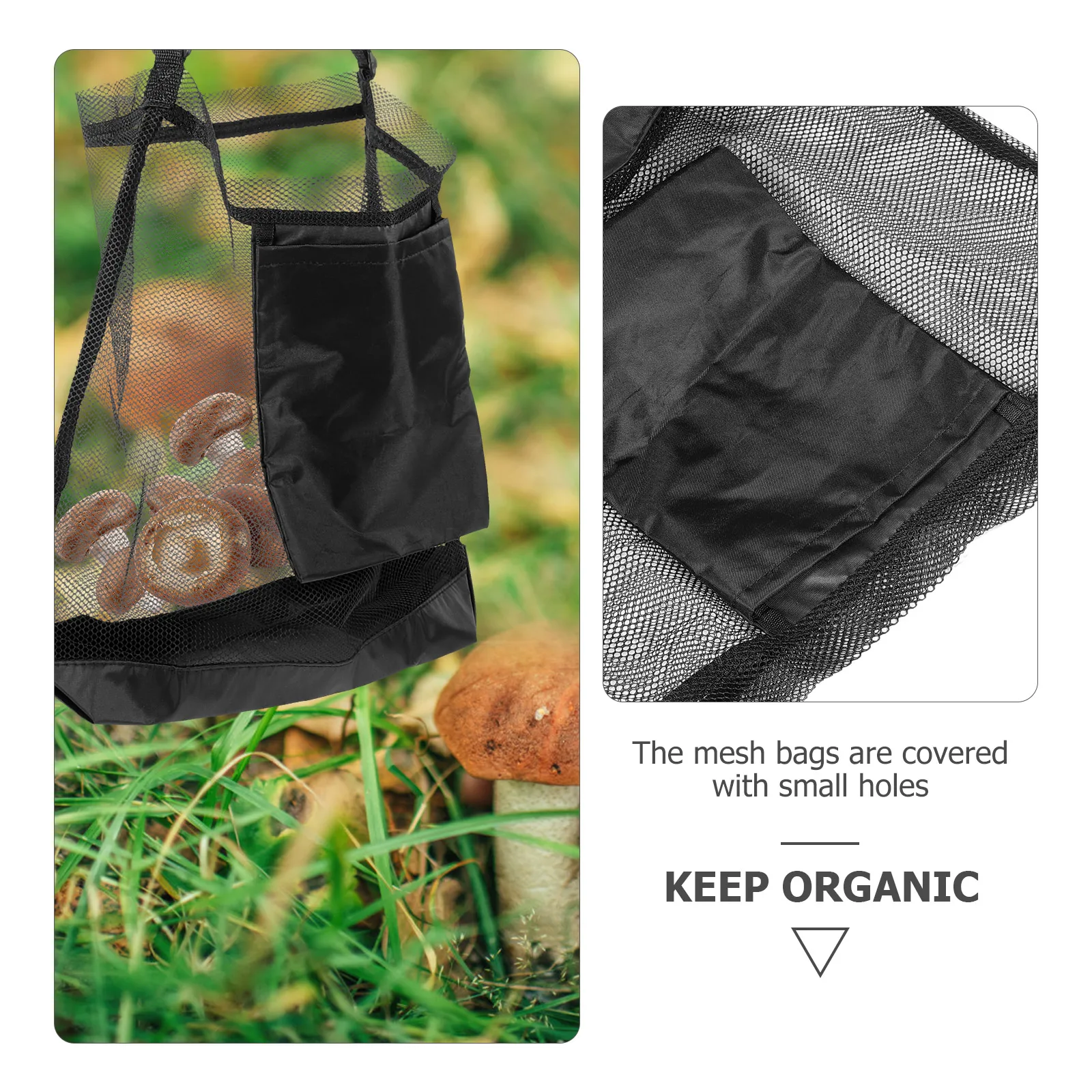 

Large Capacity Foraging Bag Mesh Cloth Wear-Resistant Portable Crossbody Outdoor Mushroom Fruit Bag Garden Tool Kit