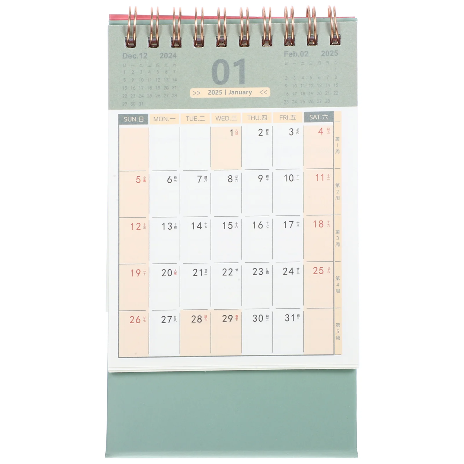 Decorate 2025 Desk Calendar Office Stand up Table Calendars Paper Delicate Month