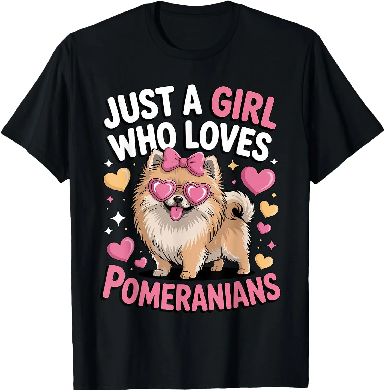 Cool Art For Women Girls Mom Pomeranian Dog Lover T-Shirt Breathable, heavyweight pure cotton short-sleeve top—stylish, plus-size, and suitable for year-round wear with a sporty, casual vibe
