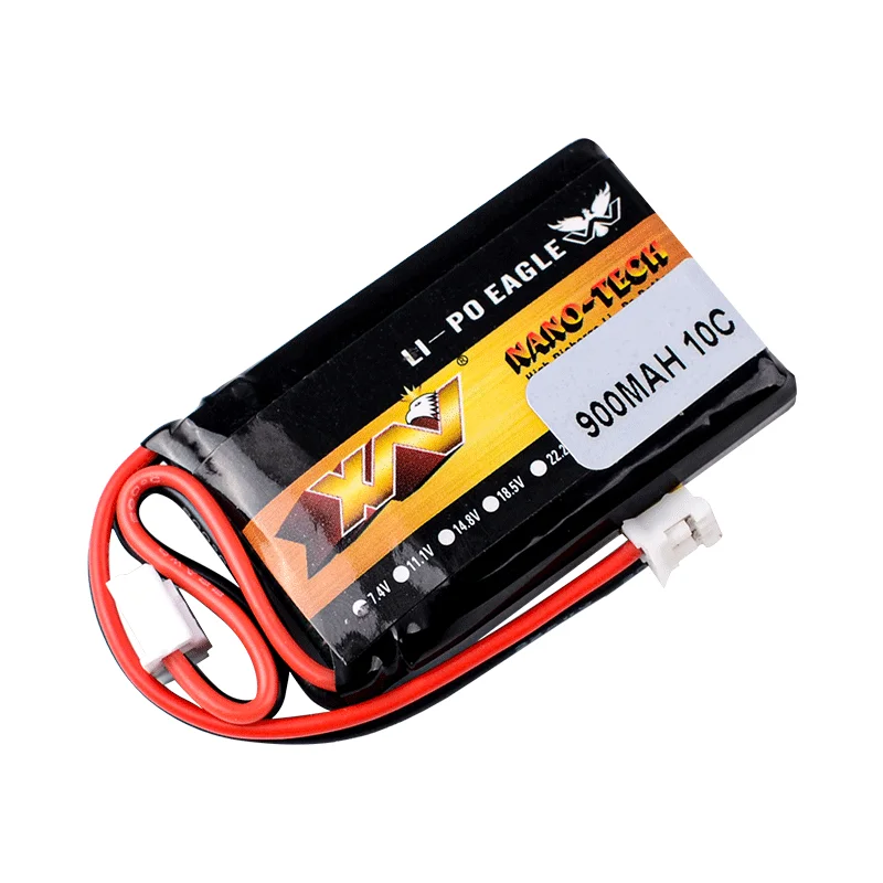 1/2/5pcs YW 2S 7.4V 900mAh 10C batteria Lipo per AXIAL SCX24 90081 C10 1/24 Rc Car RC Toys