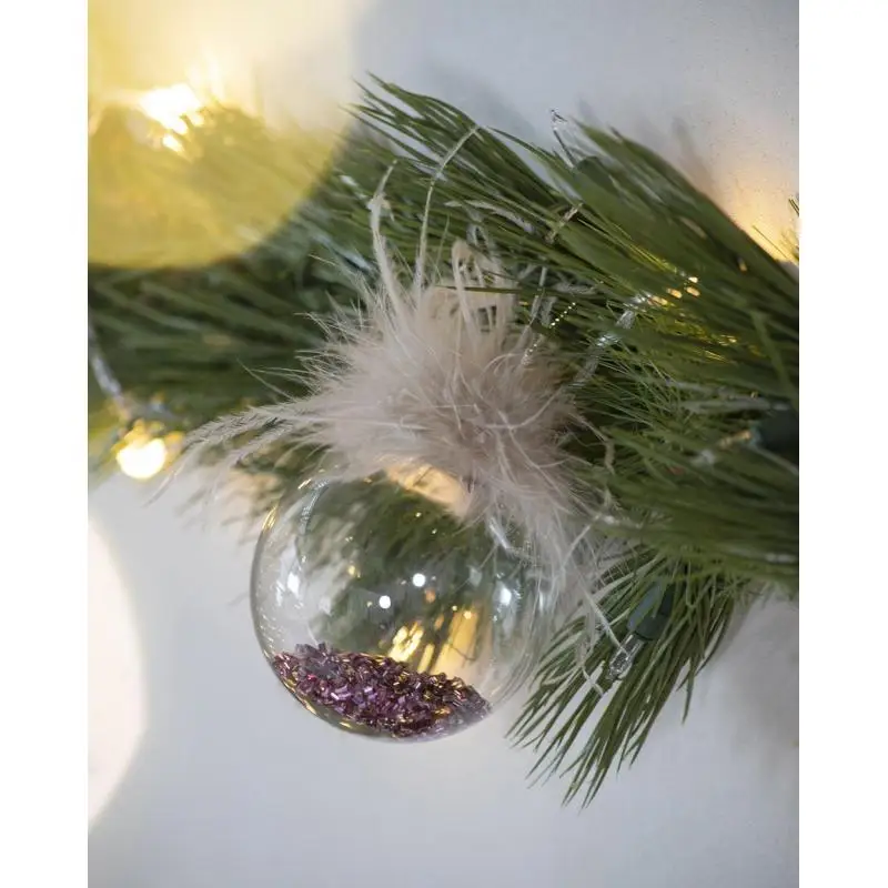 D3 عيد الميلاد الكرة الحلي، الزجاج الزخرفية شنقا الكرة شجرة عيد الميلاد الحلي لزينة حفلة عطلة، مجموعة من 12 #4