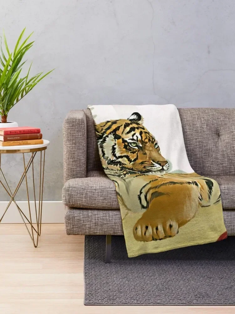 Calm Tiger - Bengal Throw Blanket Travel Luxury St Blankets