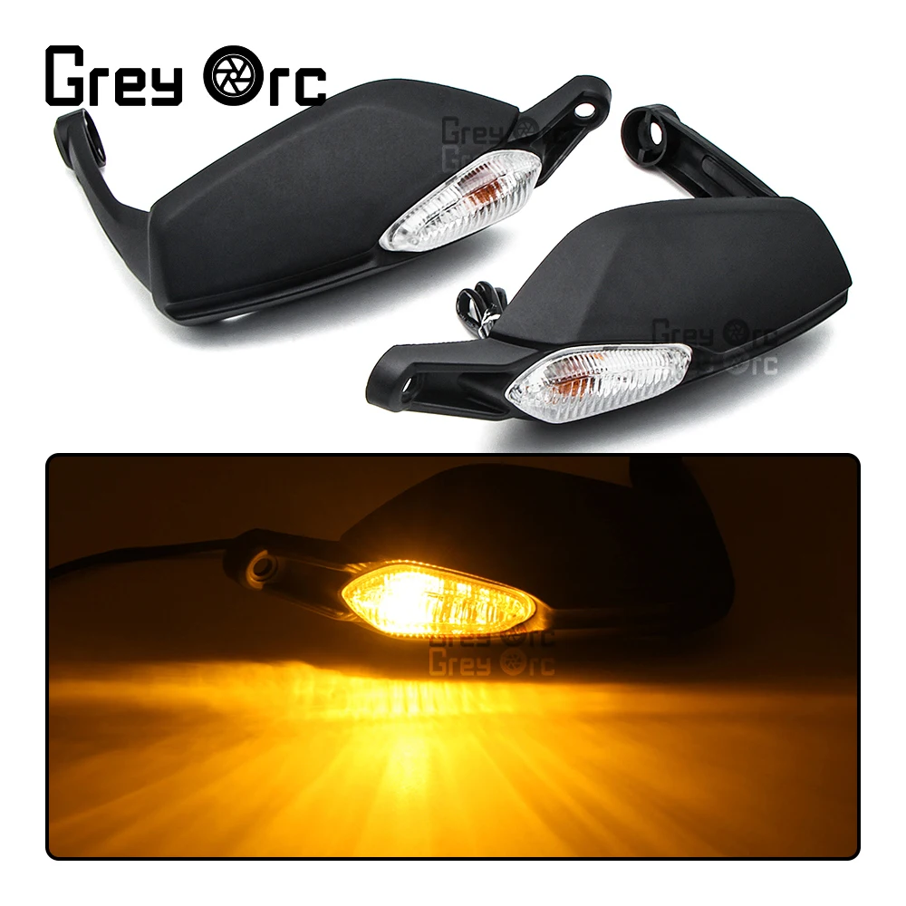 Hand Guard with Light For DUCATI Hypermotard 820 Hyperstrada 821 2013 2014 2015 Motorcycle Side Handguard Handlebar Protector