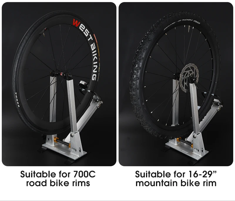 WEST BIKING Fahrrad-Zentrierständer mit Messuhr, Reifeneinstellgerät für Felgen, Laufradsatz, MTB, Rennrad, BMX, Fahrradreparaturwerkzeuge – Detail 8