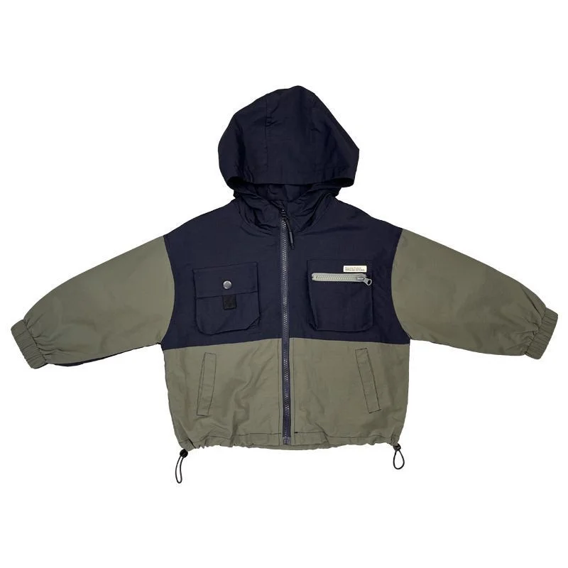 Boys Coat Jacket Cotton Outerwear Windbreak 2024 Hooded Spring Autumn Overcoat High Quality Children\'s Warm Clothing
