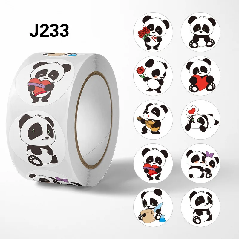 

Round Adhesive Labels 500Pcs per Roll, Gift Wrapping Seal Stickers, Packaging Tape Stickers for Envelopes Presents Crafts
