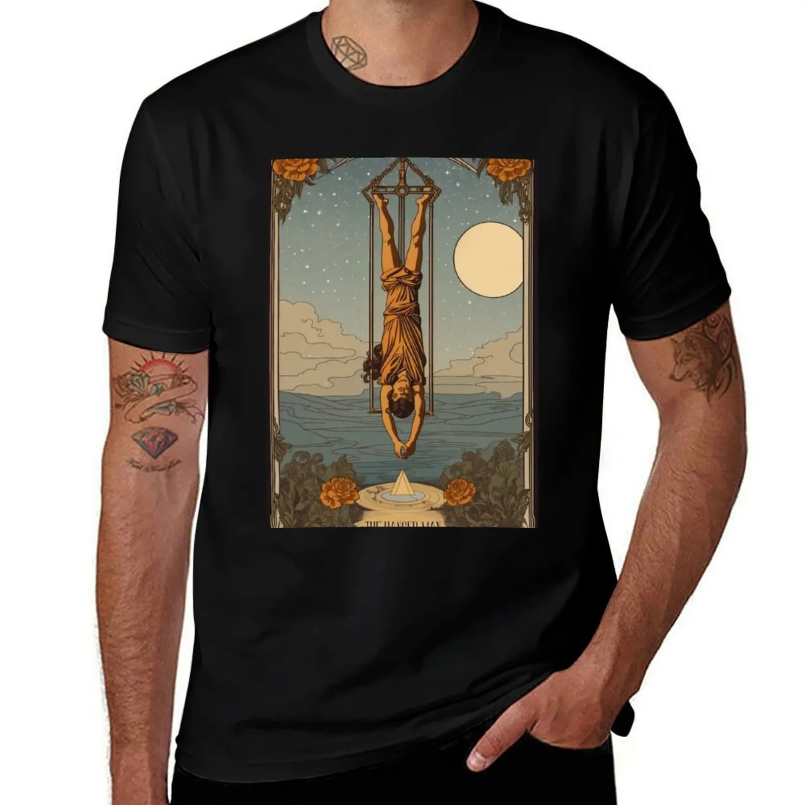 

The Hanged Man Tarot Card - Vintage - Retro - Major Arcana #12 T-Shirt man graphic t shirt T-Shirt