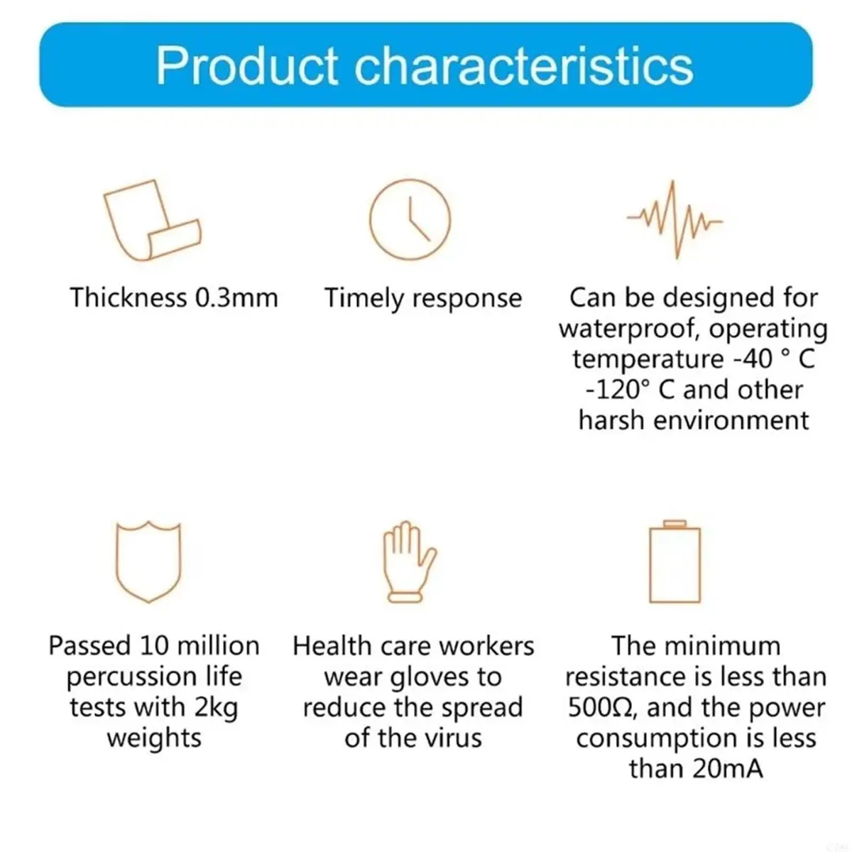 

Новые 10 шт. резистивных датчиков давления RP-C5ST-0.1G, гибкие силосенсорные резисторы, резистивные датчики давления