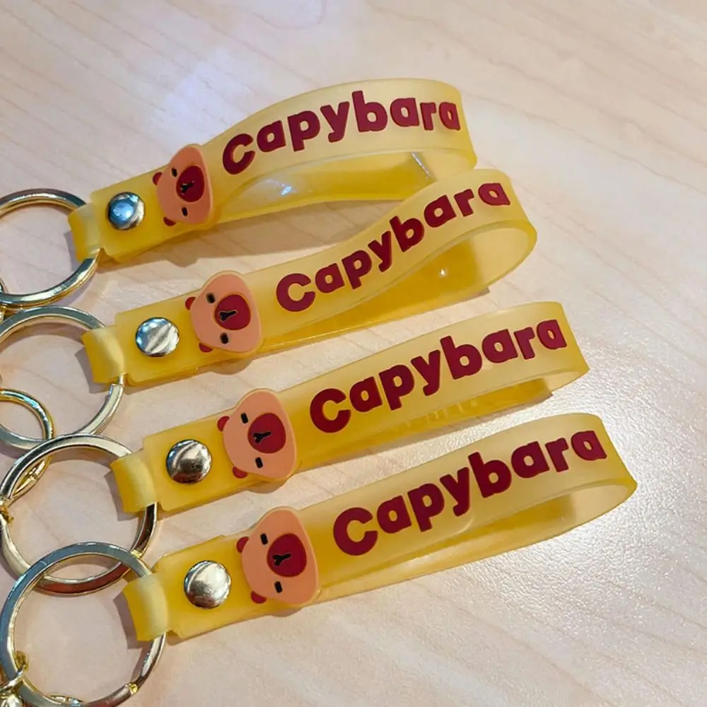 Trendy Creative Capybara Keychain PVC Cartoon Bag Pendant Accessories Cute Charm Birthday Gift for Adult