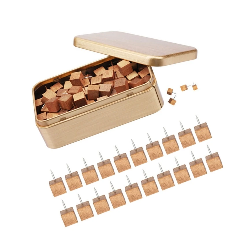 Thumb Tacks ไม้ PUSH Pins Cork BOARD Thumbtacks สำหรับ Wall และ Bulletin Board