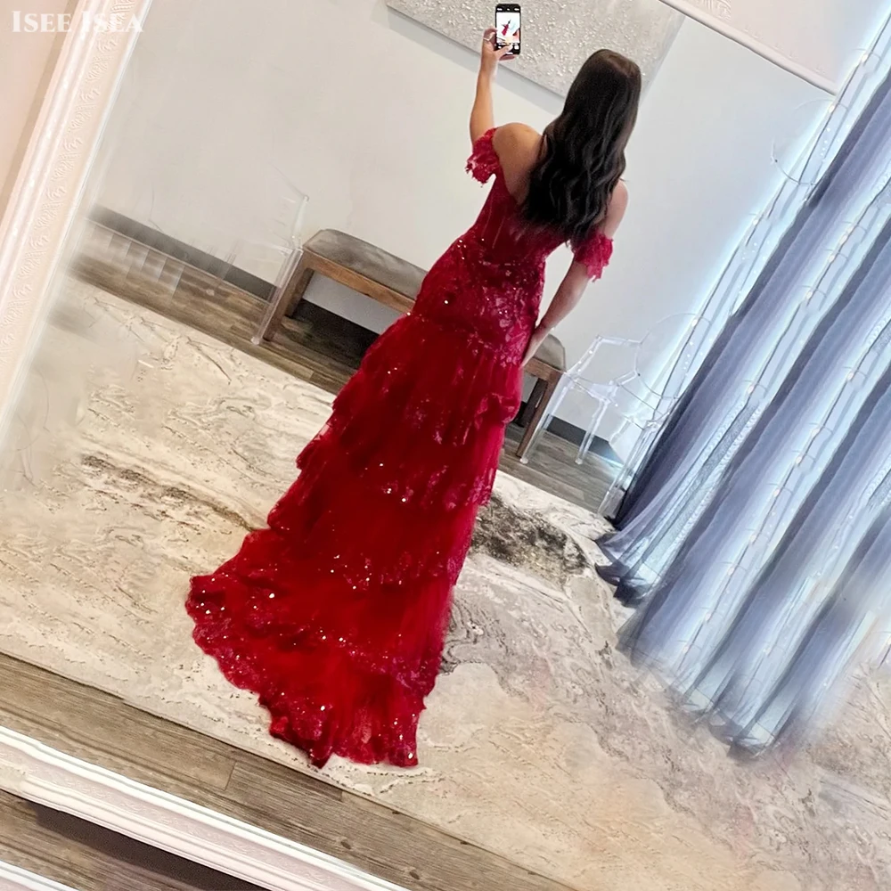 Vestidos de Noche rojos para mujer, elegantes, brillantes, sin mangas, brillantes, formales, sirena, vestidos de fiesta elegantes, vestido de graduación personalizado