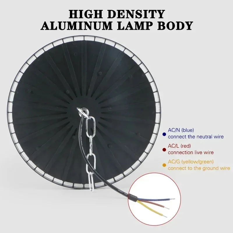 UFO LED 하이 베이 라이트, 비즈니스 스타디움 창고 차고 조명, 매우 밝은 산업 조명, 채굴 램프, 220V, 100W, 150W, 200W