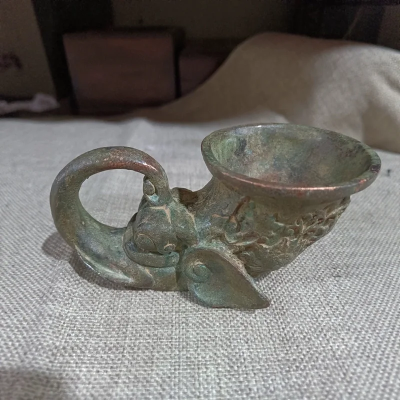 Antique miscellaneous , large copper wine cup, ornaments for home, small decorative , vintage items collect