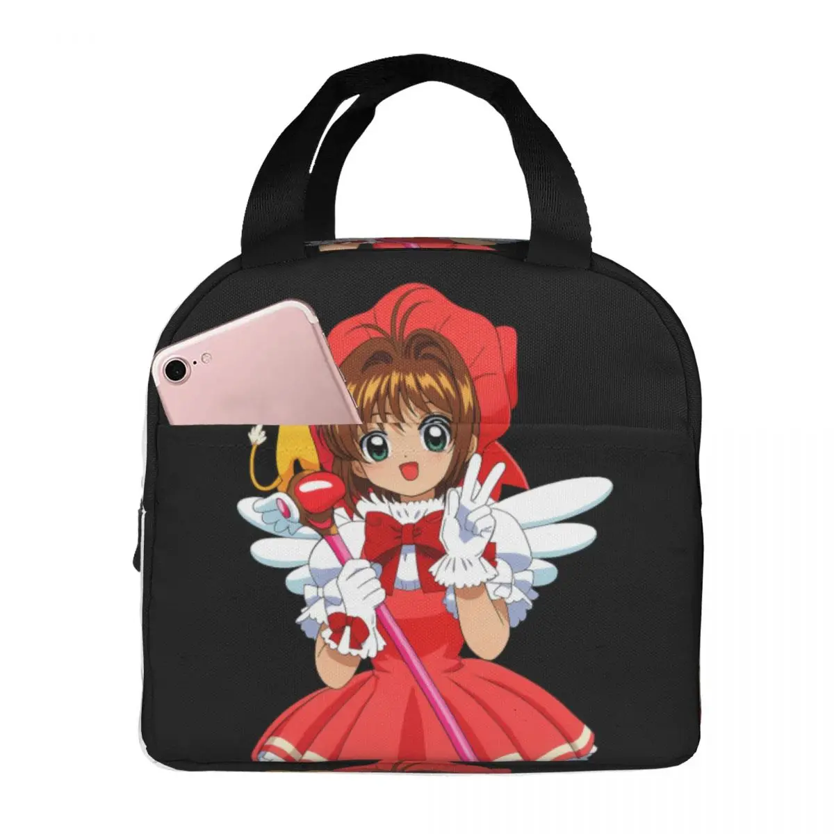 Cardcaptor Magical Girl Comics Sakura Insulated Lunch Tote Bag Women Resuable Thermal Cooler Food Lunch Box Work School Travel