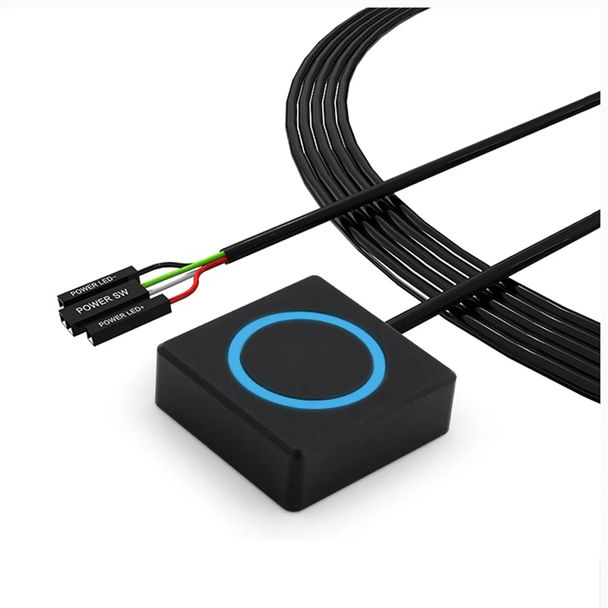 Кнопка питания ПК Настольный выключатель питания Внешний выключатель питания Алюминиевый сплав Магнитная кнопка самосброса Металлический корпус RGB HOT