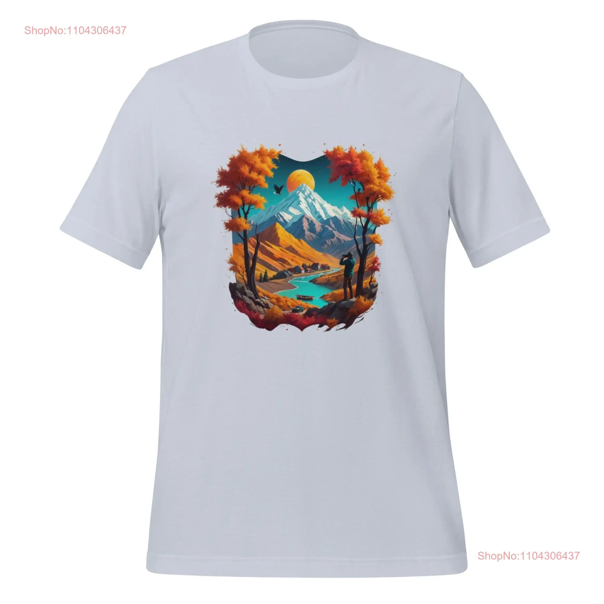 Golden Harvest T shirt Autumn Leaves Cozy Breeze Fall Vibes Adventures tee long or short sleeves