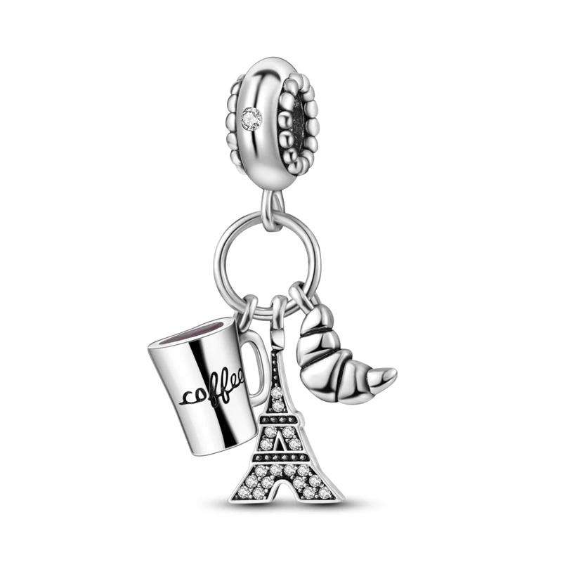 925 Sterling Silber Charms Perlen Reisepass Flugzeug Koffer Anhänger Passend für Original Armband DIY Schmuck Geschenk für Frauen – Detail 25