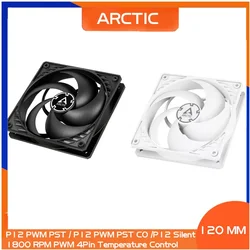 ARCTIC P12 PWM PST CO Slient PC CPU Kühler Lüfter Kühler, 1800 U/min PWM 4Pin Temperaturregelung Mute Lüfter 120mmX120mmX25mm