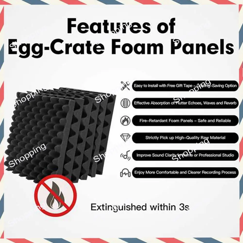 A44M Self Adhesive Acoustic Foam Panels Fireproof Soundproofing Treatment Wall Panel,Reduce Noise Foam For Studio,Etc
